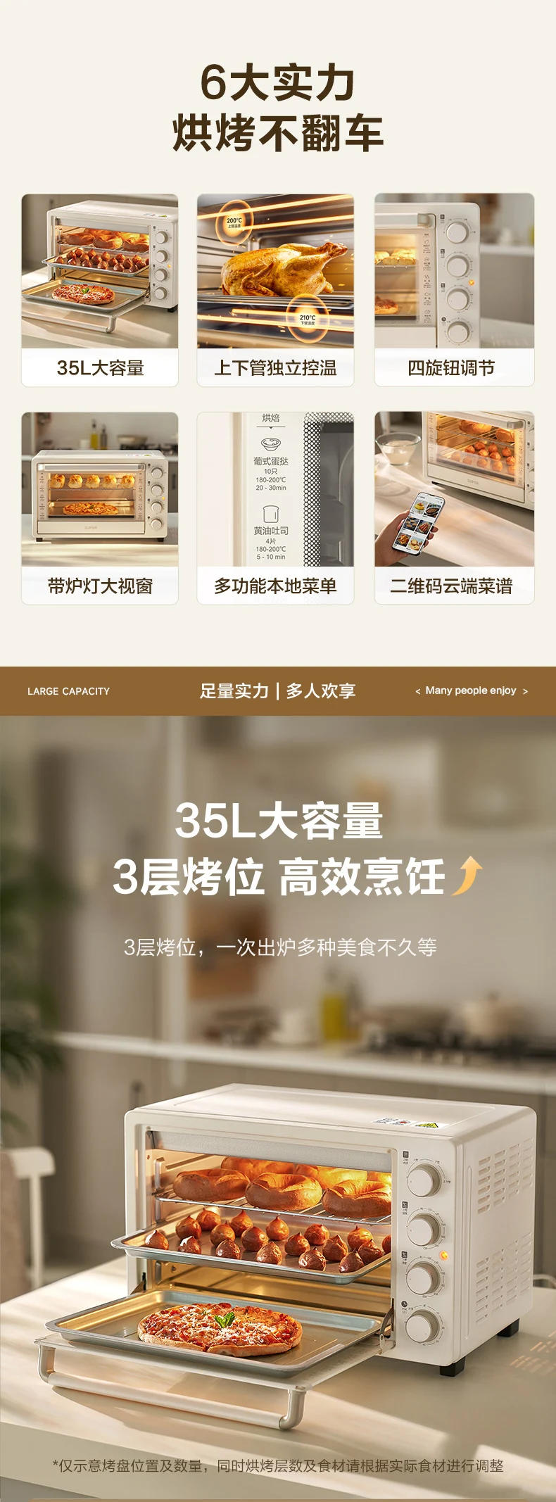 Description Picture 3 of item220V Multifunctional Electric Cake Oven with Large 35L Capacity for Home Use