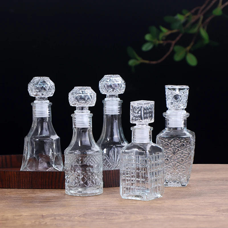 Description Picture 4 of item1Pc 100/150ml Transparent Glass Cup Whiskey Decanter Party Barware Whiskey Glass Bottle For Liquor Bourbon Barware