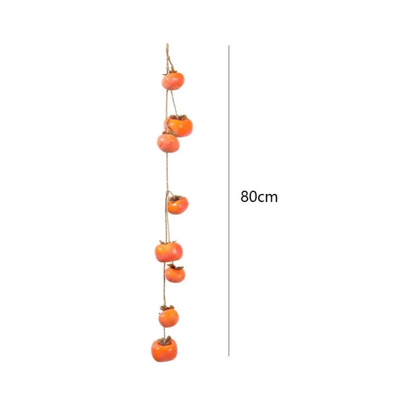 Description Picture 3 of item8 Fruit Simulation Persimmon Fruit 80cm Lifelike Artificial Persimmon with Frost Fruit Plastic Persimmon Pendant