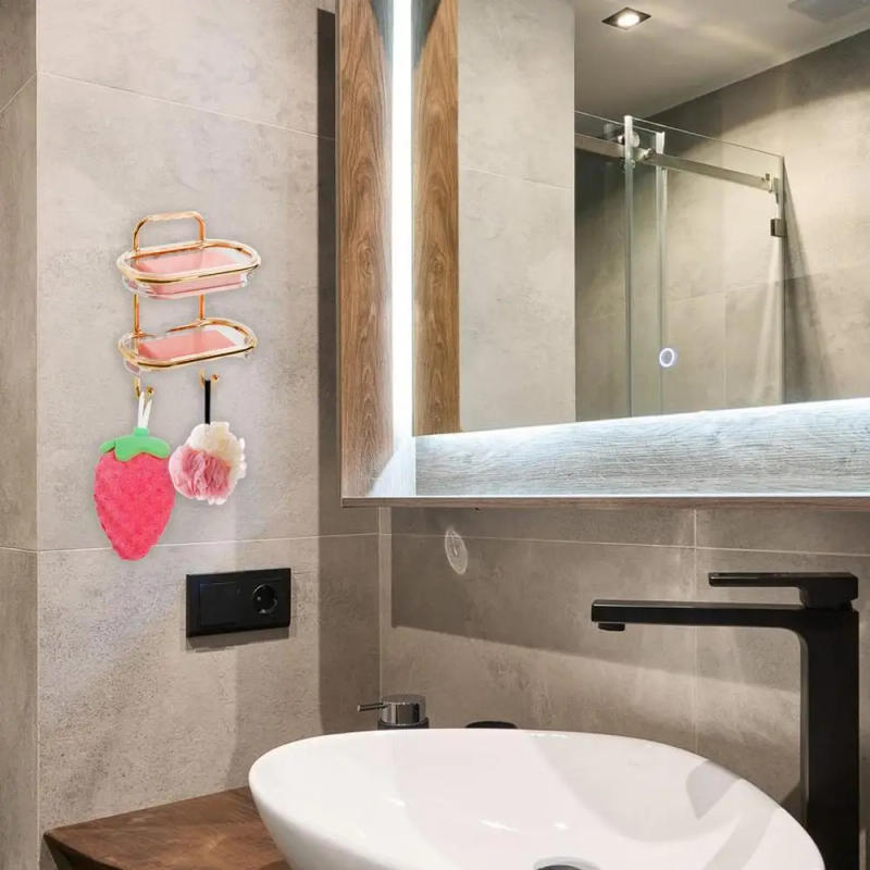 Description Picture 4 of itemWall Mount Soap Dish Adhesive Soap Container Easy Drainage Soap Saver For Home Kitchen Bathroom Shower Soap Tray