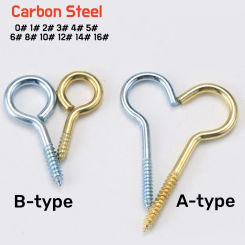 Golden/Blue Picture Photo Frame Lamp Light Cabinet Plant Curtain Net Wire Eye Bolt Self-tapping Wood Screw in Hanger Hook Clasp