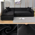 Velvet Sofa Cover Thick Elastic 1/2/3/4 Seater Sofa Cover for Living Room Velvet Plush L Shaped Corner Sofa Cover Couch Cover