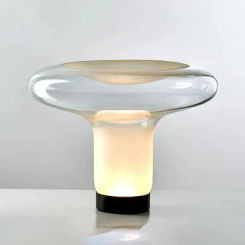 French Cream Style Modern Simple Jellyfish Glass Mushroom Bedside Table Lamp Home Decoration Creative LED Reading Bedside Lamps