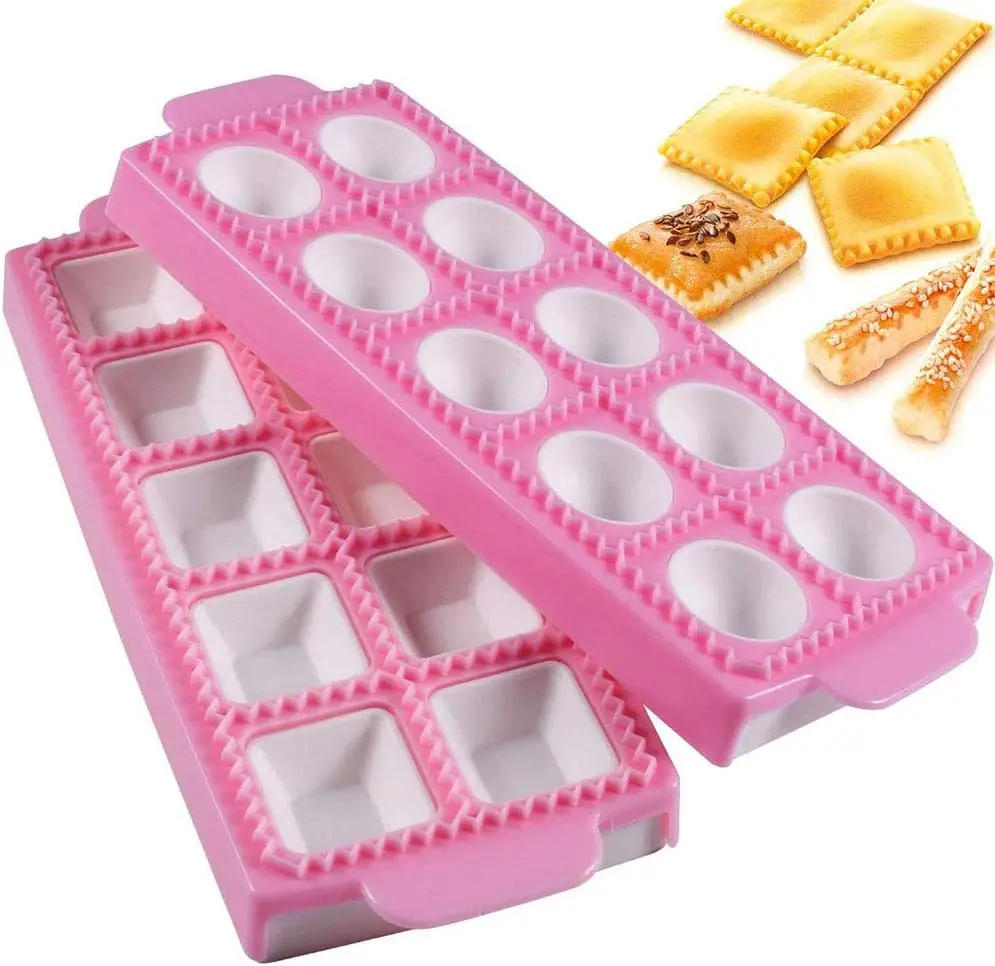 Description Picture 4 of itemKitchen Tools 10 with Tortellini Molds Ravioli Cutter Aluminum Shape Dumplings Mould Dough Press DIY Tools for Making Pastry