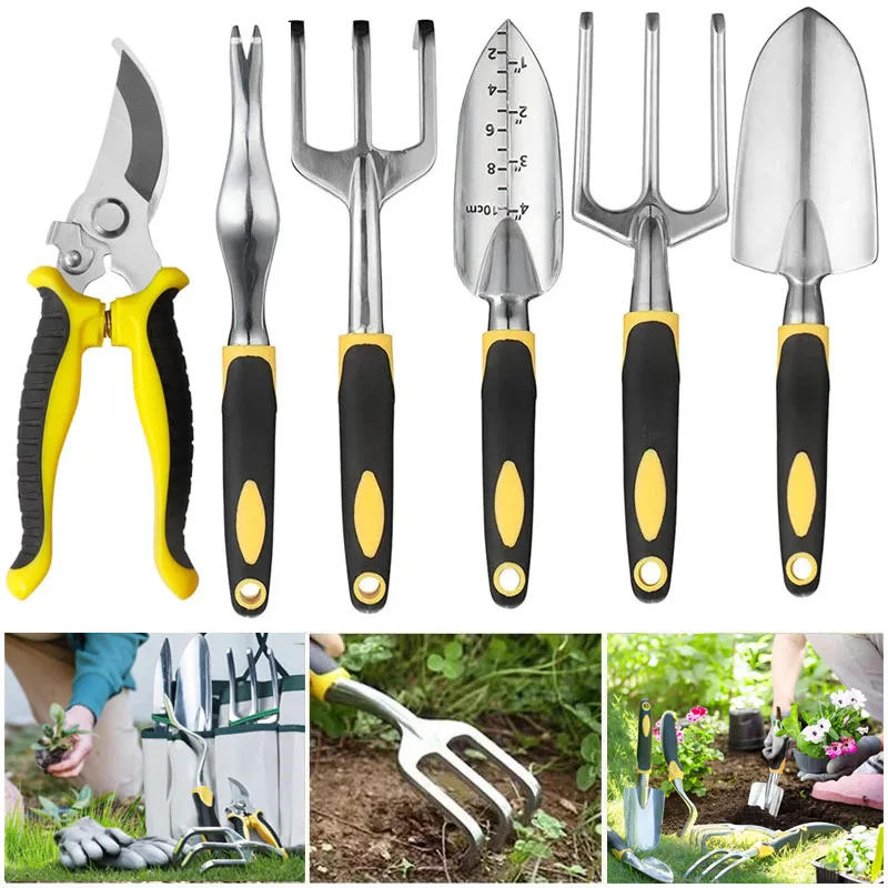 Description Picture 2 of itemGardening Pruning Shears Tools Set Rake Shovel Household Plant Tools Multifunctional Gardening for Loosening Soil and Transplant
