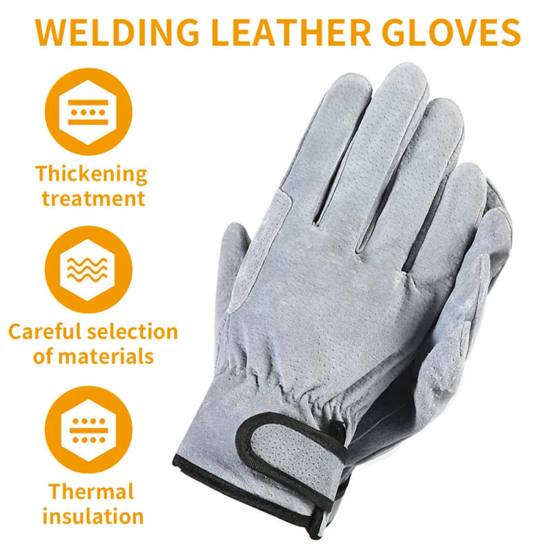 Description Picture 2 of itemWork Gloves Leather Workers Work Welding Safety Protection Garden Sports Motorcycle Driver Wear-resistant Wood Cutting