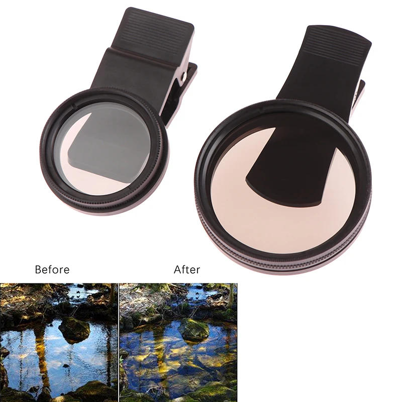 Description Picture 6 of item37/52MM CPL Filter Circular Camera Black Accessories Universal With Clip Portable Professional Phone Polarizer Wide Angle Lens