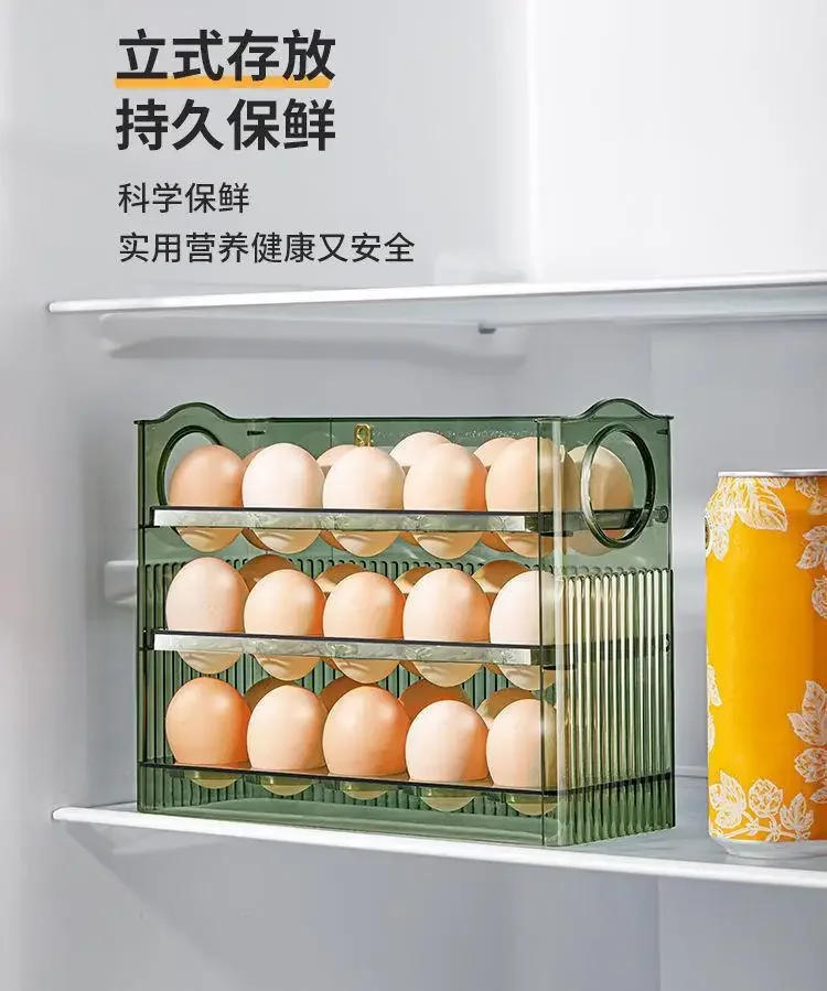 Description Picture 6 of itemEgg Storage Box Side Door of Refrigerator Storage Organizer Kitchen Reversible Special Egg Storage Tray Kitchen Accessories