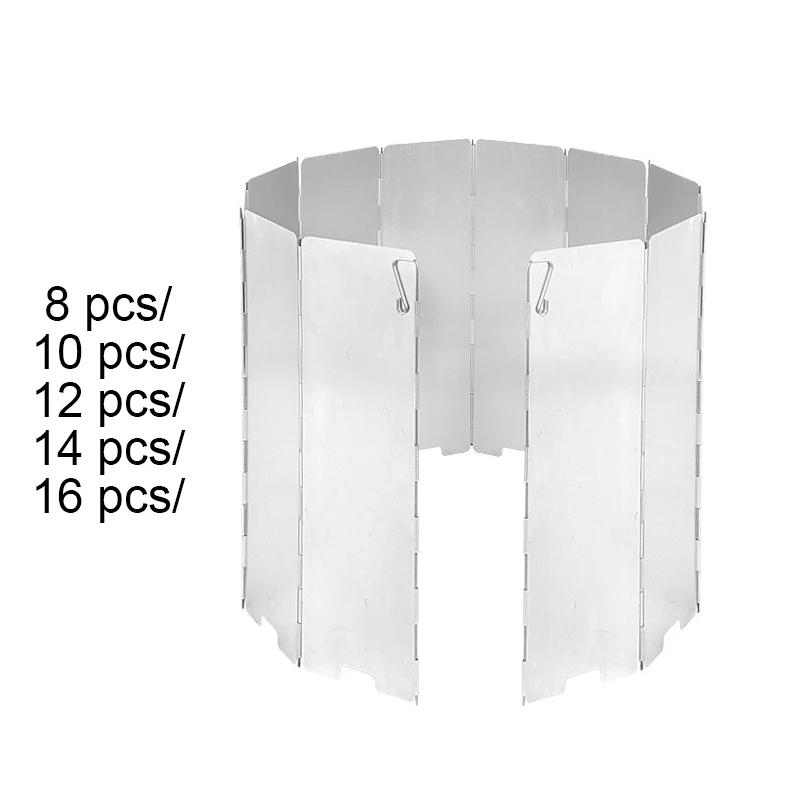 Description Picture 2 of itemCamping Portable Stove Wind Shield 8/9/10/12/14/16 Plates Folding Picnic BBQ Gas Burner Windproof Screen Guard Cookware Supplies