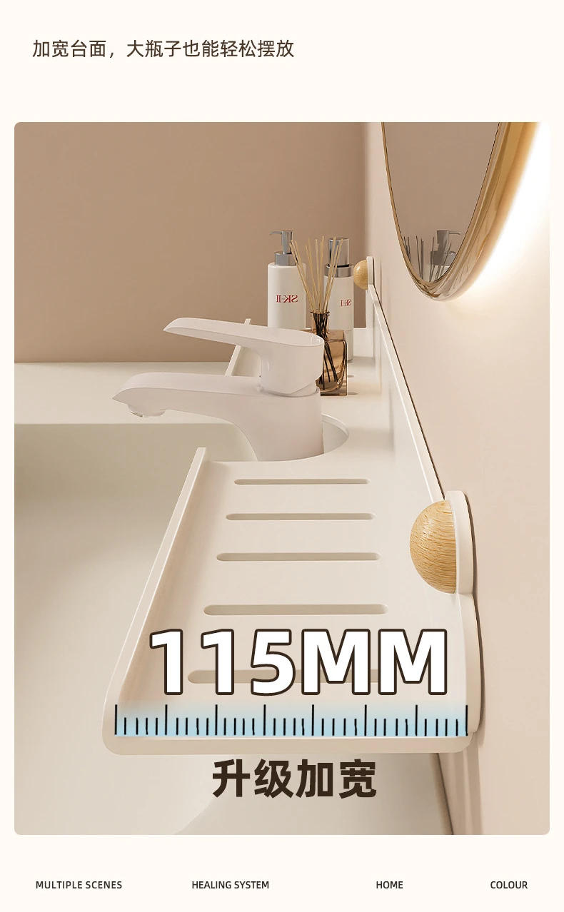 Description Picture 5 of itemSilicone Faucet Splash Pad Kitchen Foldable Drainage Basin Dry Pad Tray Draining Proof Sink Splash Multifunctional Wash