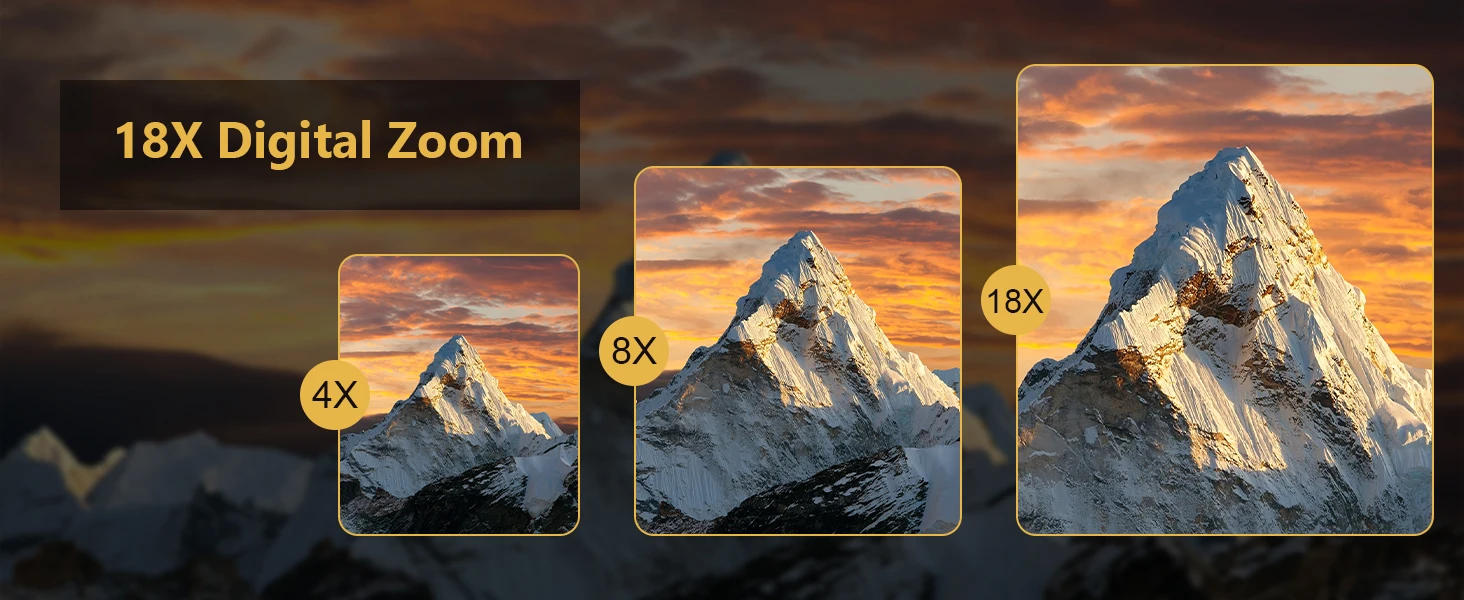 Description Picture 3 of item4K Camera for Photography 18X Digital Zoom Video Vlogging Camcorder for YouTube 3'' Flip Screen 64MP WIFI Selfie Webcam Cameras