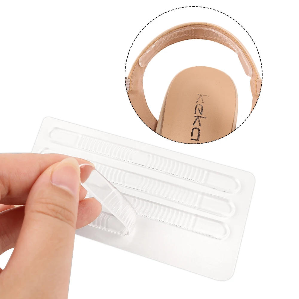Description Picture 4 of itemClear Silicone High Heel Cushion Inserts Pad Heel Grips Anti Slip Sandals Strap Strips Foot Support Gel Shoe Sticker Feet Care