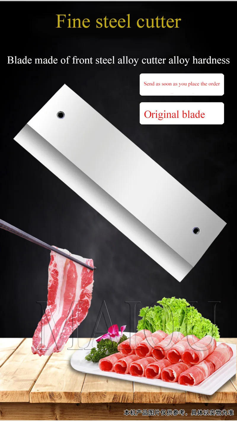 Description Picture 3 of itemNew Commercial Electric Lamb Beef Slicer Freezing Meat Cutting Machine CNC Double Cut Mutton Roll Machine For Sale