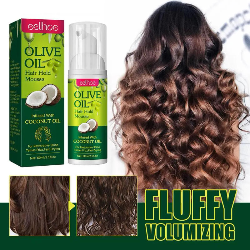 Description Picture 6 of itemCurly Styling Mousse Unisex Natural Ingredient Curly Long Foam Shaping Frizz Lasting Fluffing Spray Hair Styling Control Ha G2m7
