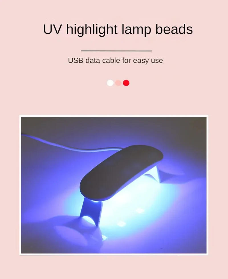 Description Picture 6 of itemPortable Nail Dryer Lamp UV LED Nail Light For Curing All Gel Polish USB Rechargeable Quick Dry Manicure Machine Nail Art Tools