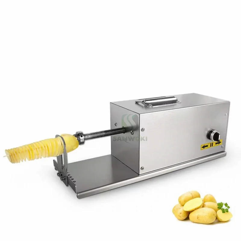 Description Picture 5 of itemAutomatic Spiral Cutter 3 in 1 Slicer Machine 110/220v Electric Curly Fries Twist Hot Dog Tornado Potato Cutting Machine
