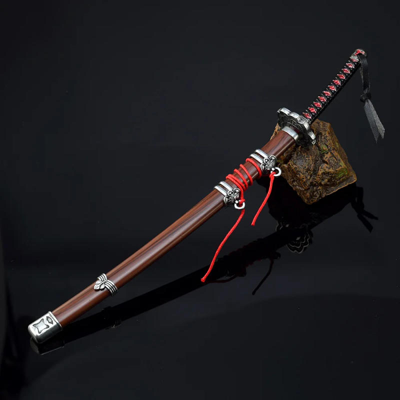 Description Picture 3 of item25cm Metal Sekiro Wolf Katana Sword Mini Ninja Knife Iron Japanese Samurai Katana Blade Real Weapon Model Kid Toy Anime Gift