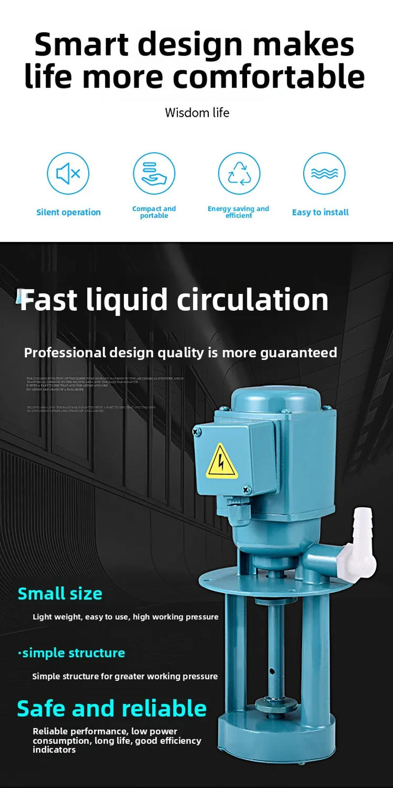 Description Picture 6 of itemDB-12A 220V 380V 40W 12L/min CNC Machine Tool Cooling Pump Lathe Oil Pump Electric Pump For Flushing Cooling Medium