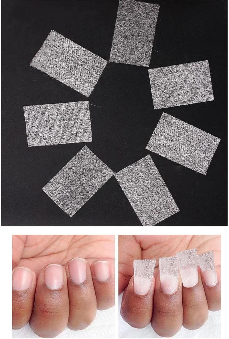 Description Picture 4 of itemNail Extension Silk Fiberglass Non-woven Silks Form Wrap Manicure Building UV Gel French Acrylic Tips Glass Fiber Paper