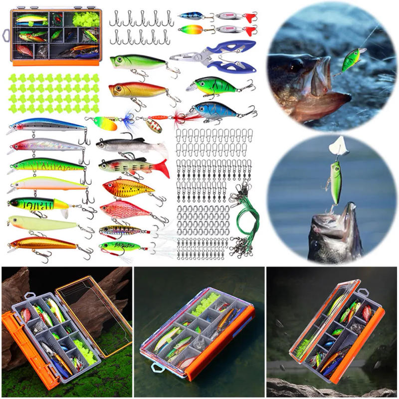 Description Picture 5 of itemFishing Lures Set Fishing Hard Bait Spoon Spinner Artificial Bait Kit with Box Fishing Gifts for Men