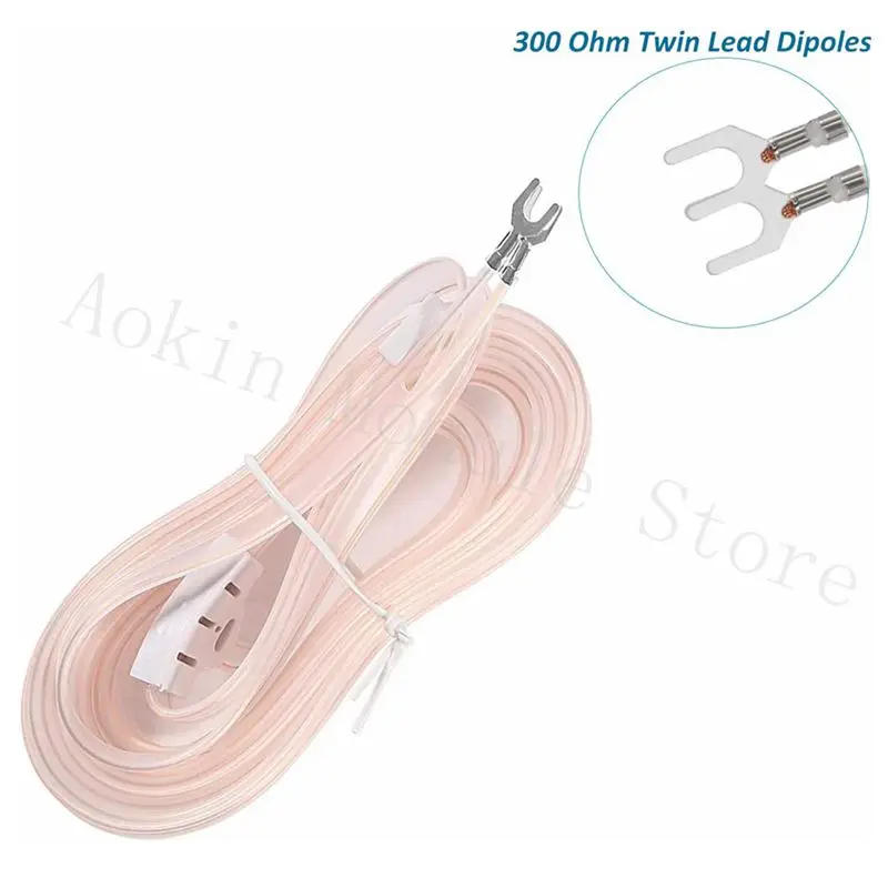 Description Picture 5 of itemFM Dipole Antenna 300 Ohm T Shape FM Antenna+300 to 75-ohm Transformer(Push-On F Type Balun) For Vintage Stereo Tuner Receiver