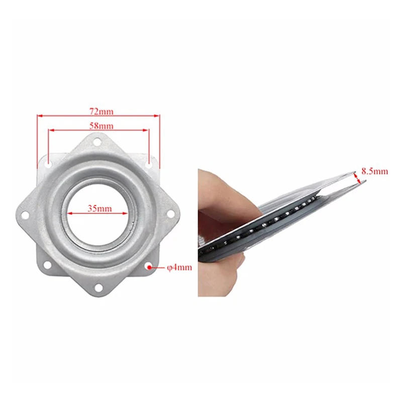 Description Picture 6 of item1pcs 3'' Small Exhibition Turntable Bearing Swivel Plate Lazy Susan! Great For Mechanical Projects Hardware Fitting