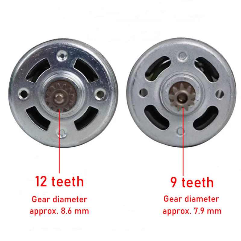 Description Picture 5 of itemDC ELectric Motor RS550 9 Teeth 12 Teeth 10.8V 12V 14.4V 16.8V 18V 21V 25V Screwdriver Drill Motor with High Torque Gear Box