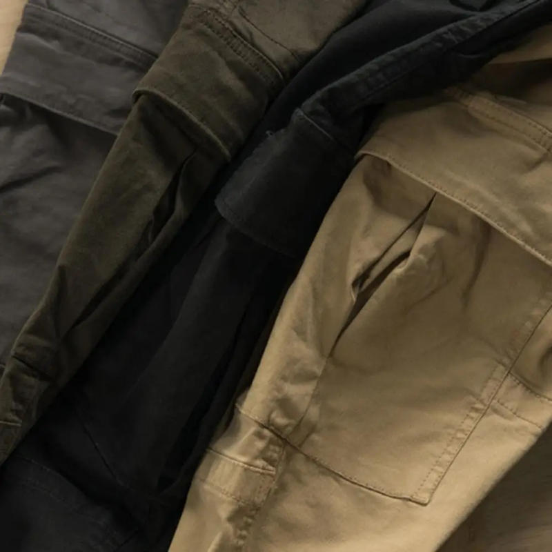 Description Picture 2 of itemGood Lightweight Men Lace-up Overalls Outdoor Trendy Casual Pants Breathable Polyester Men Trousers for Daily Wear