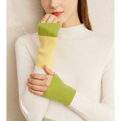 Amii Women's Winter Warm Turtleneck Sweater 2024 Fashion Knitted Patchwork Office Lady Jumper Minimalism Style Pullover