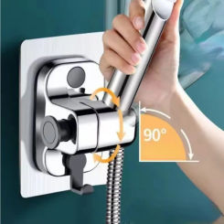 New 360° Adjustable Shower Head Holder Wall Mounted Shower Holder Self-Adhesive Showerhead Handheld Bracket Bathroom Accessories