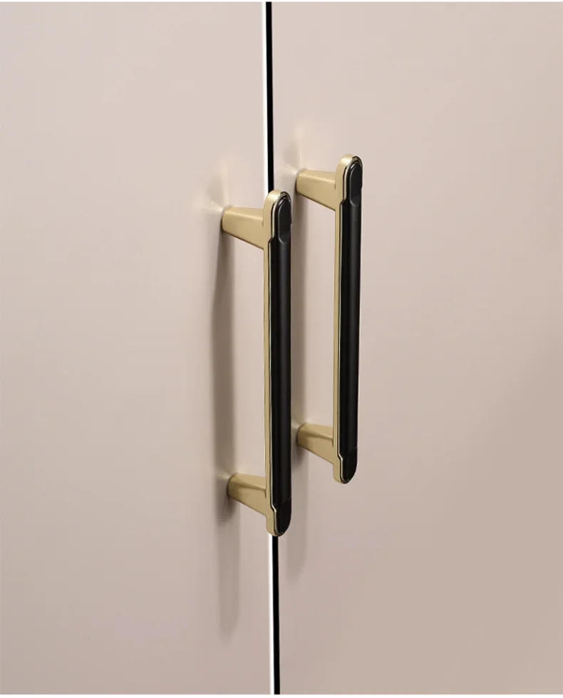 Description Picture 4 of itemModern Gold Black White Kitchen Handle Cabinet Knobs and Handles Fashion Drawer Knobs Pulls Furniture Handle Door Hardware