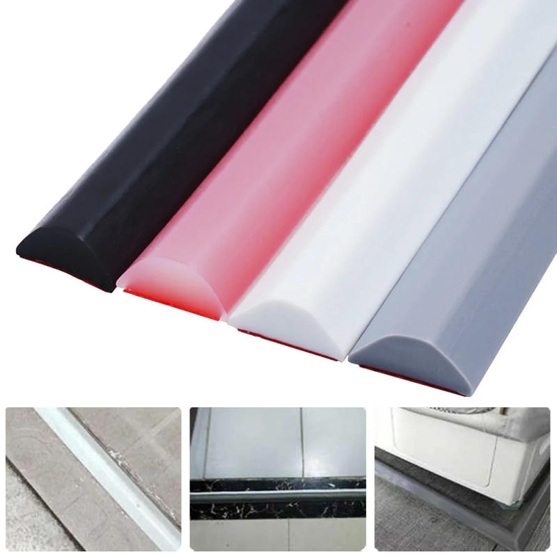Description Picture 3 of itemBathroom Retention Water Barrier Strip Silicone Shower Barrier Water Stopper Dry/Wet Separation Silicone Seal Strip