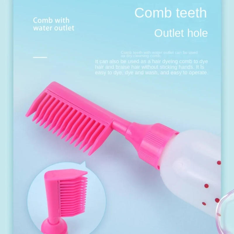 Description Picture 6 of item60oz Hair Applicator Bottle Refillable Plastic Root Comb Applicator Bottle Hair Coloring Tools Hairdressing Barber Accessories