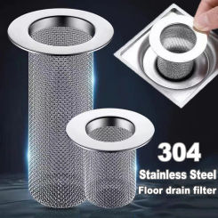 Floor Drain Filter Hair Catcher Stainless Steel Shower Sink Strainer Kitchen Bathroom Bathtub Sink Drains Anti-clog Mesh Filter