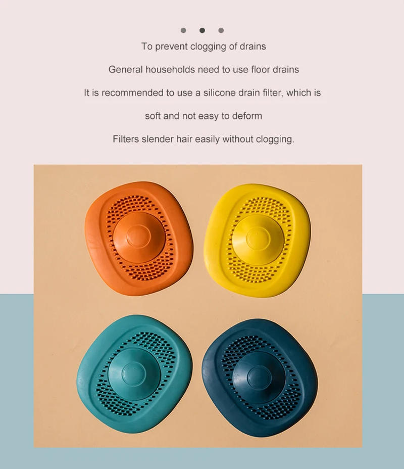 Description Picture 3 of item1Pcs Bathroom Hair Catcher Stopper Shower Floor Drain Cover Filter Deodorant Anti-clogging Kitchen Sink Plug Drain Strainer