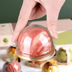 25pcs, Small Cake Packaging Box With Clear Dome Lids Mini Dessert Cake Box Transparent Cup Pastry Baking Packaging Box Wedding P