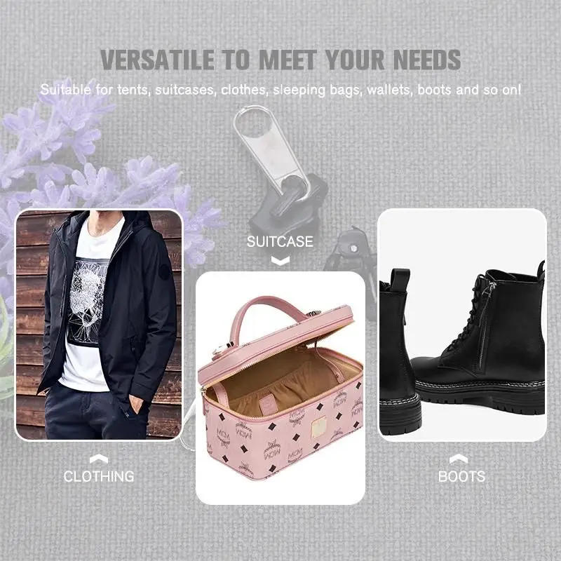 Description Picture 3 of item6 pieces/set of black or brown Instant Zipper universal Instant Fix Zipper repair kit replacement Zip Slider new sewing zipper