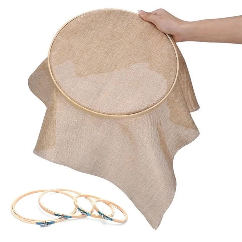 Description Picture 4 of item10pcs/Lot Dia 3-12inch Round Embroidery Hoops Wooden Beech Cross Stitch frame Hoops Craft Embroidery Tools