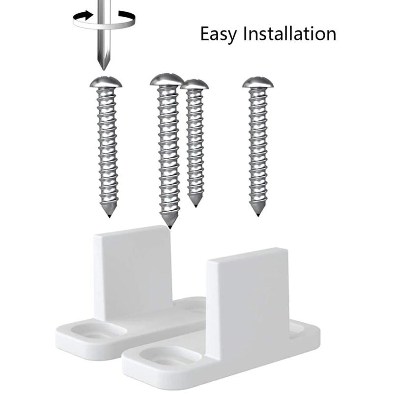 Description Picture 6 of item2pcs Plastic Barn Door Guides L-Guide Floor Guide Replacement For Sliding Barn Door Ail Floor Guide Roller Locker Home Hardware