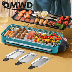 110V/220V Electric Raclette Grill Machine Smokeless Griddle Non-Stick BBQ Baking Pan Bakeware Oven Outdoor Barbecue Skewer Stove