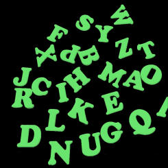 Luminous Wall Sticker Alphabet and Figure Elements Room Decoration Glow in the Dark Fluorescent Sticker Decor