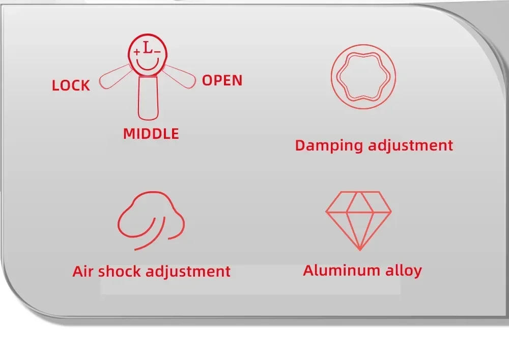 Description Picture 3 of itemBicycle Air Shock Absorber 165/190/200/210mm/230mm Soft Tail Mountain Bike Air Pressure Back Chamber MTB Rear Shock Absorbers