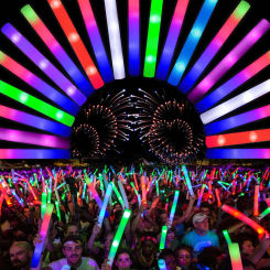 20/30pcs LED Foam Glow Sticks Cheer Tube Wedding Baton Wands 3 Modes Flashing Strobe Stick Glow in The Dark Party Supplies