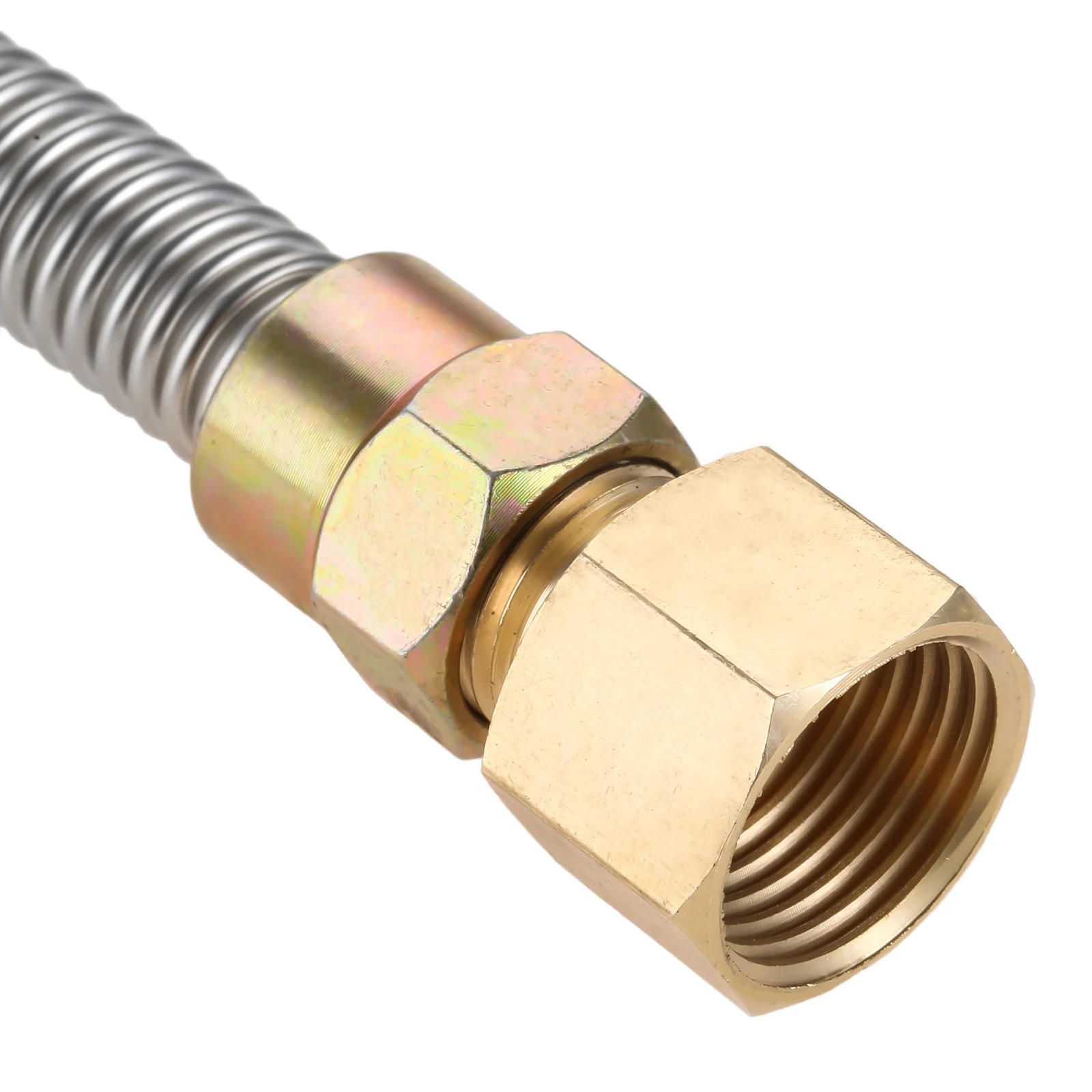 Description Picture 6 of itemStainless Steel Propane Fire Pit Corrugated Hose Tube 24inch for 3/8" Female Connector,1/2"NPT Male/Female Adapter Gas Flex Line