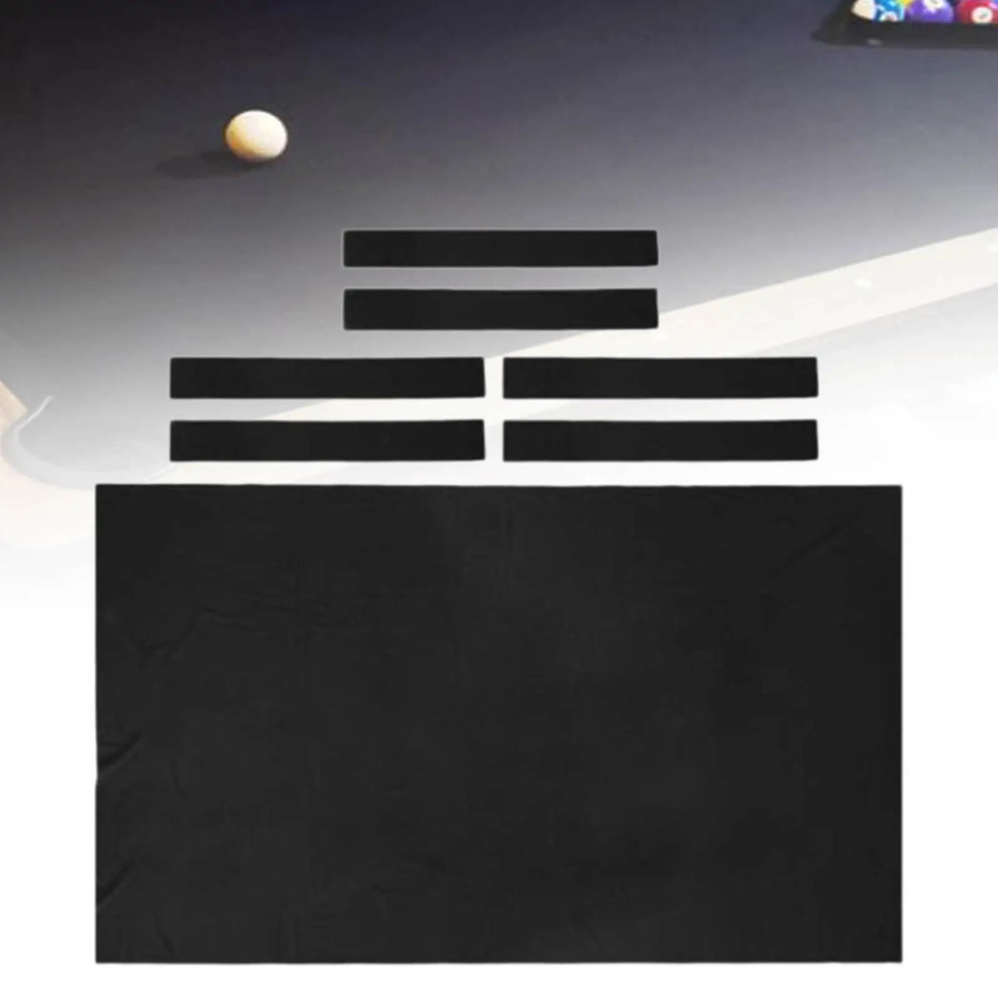 Description Picture 2 of itemBilliards Pool Tablecloth Professional Pool Table Felt Pad and Cushion Rail Wool Blend Pool Table Cushion Set Billiard Cloth