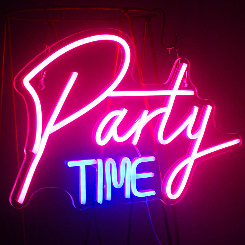Description Picture 3 of itemParty Time Neon Led Sign Pink Blub Neon Lights For Home Bar Club Festival Birthday Party Room Decoration Holiday Wall Decor Lamp