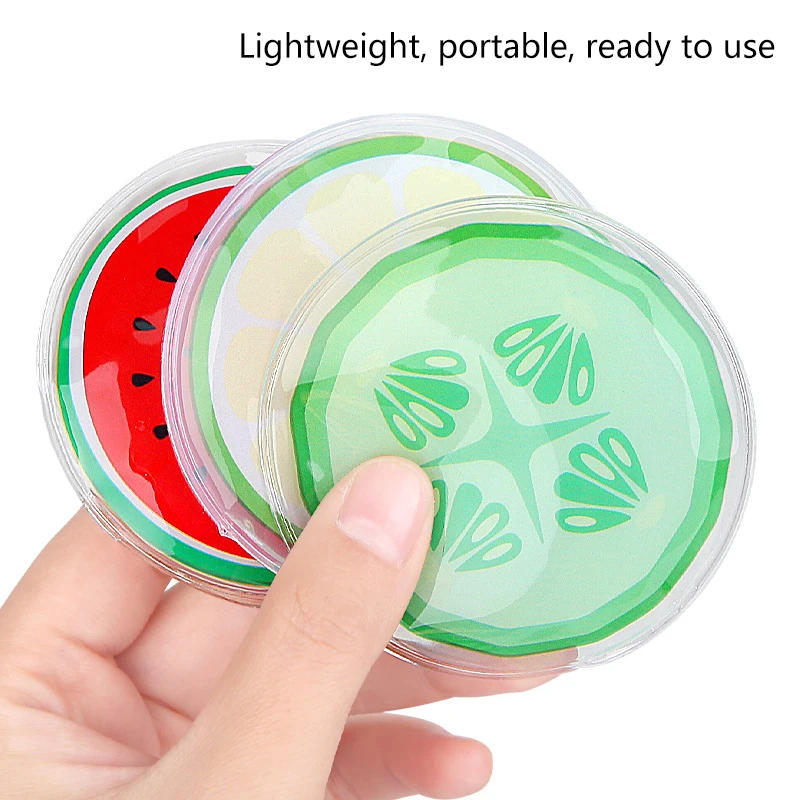 Description Picture 6 of itemCute Cartoon Round Shape Fruit Cold Compress Ice Bag Remove Dark Circles Moisturizing Beauty Eye Patches Relaxation Mask