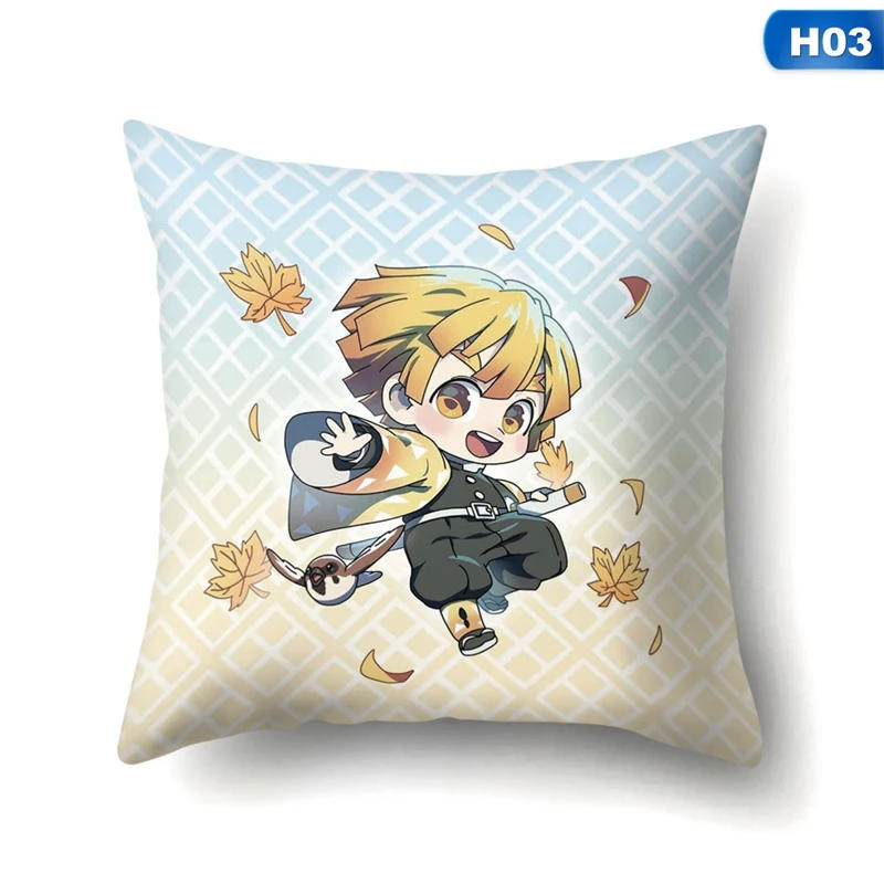 Description Picture 5 of itemSofa Cushion Covers Cartoon Japanese Anime Demon Slayer  Chair Home Decor Pillow Case Pillowcase