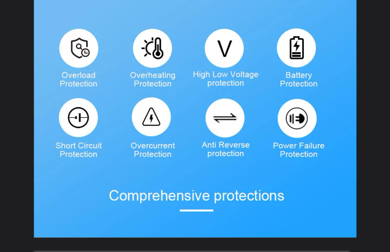 Description Picture 3 of itemSUMRY on/Off Grid Solar Inverter 10.2kw 48VDC To 220VAC MPPT Solar Power AC Hybrid Inverter Generator Dual Output