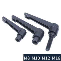 1piece Clamping Lever Machinery M10 M12 M16 L shape Adjustable Handle Locking External Male Thread Knob Bolt Screw